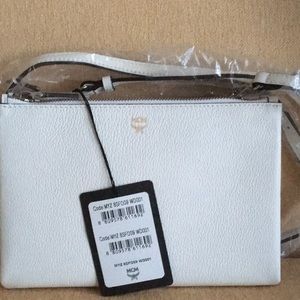 MCM NWT Designer white shoulder/clutch handbag